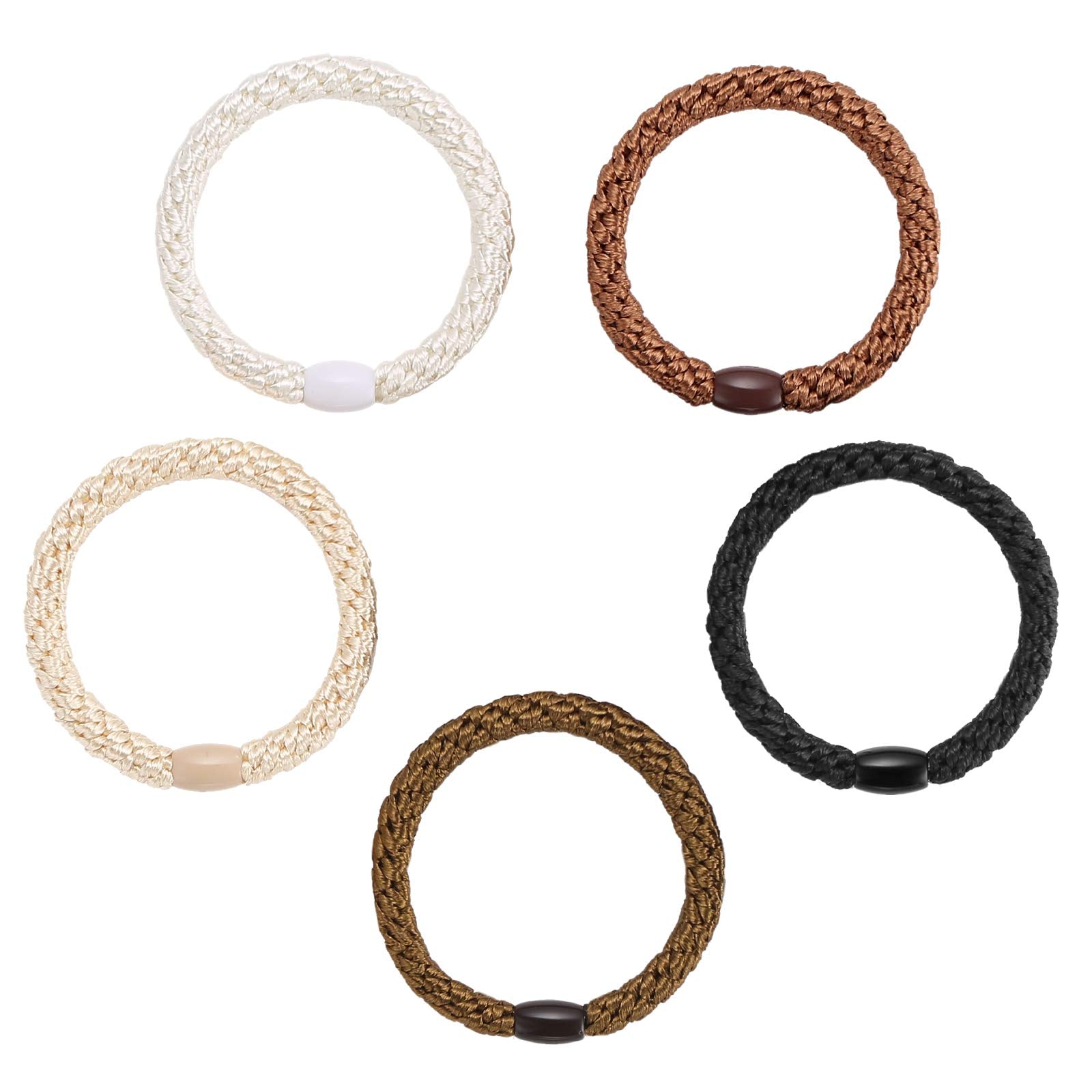 Funtopia sturdy non-slip hair bands keeping hair in place during activity