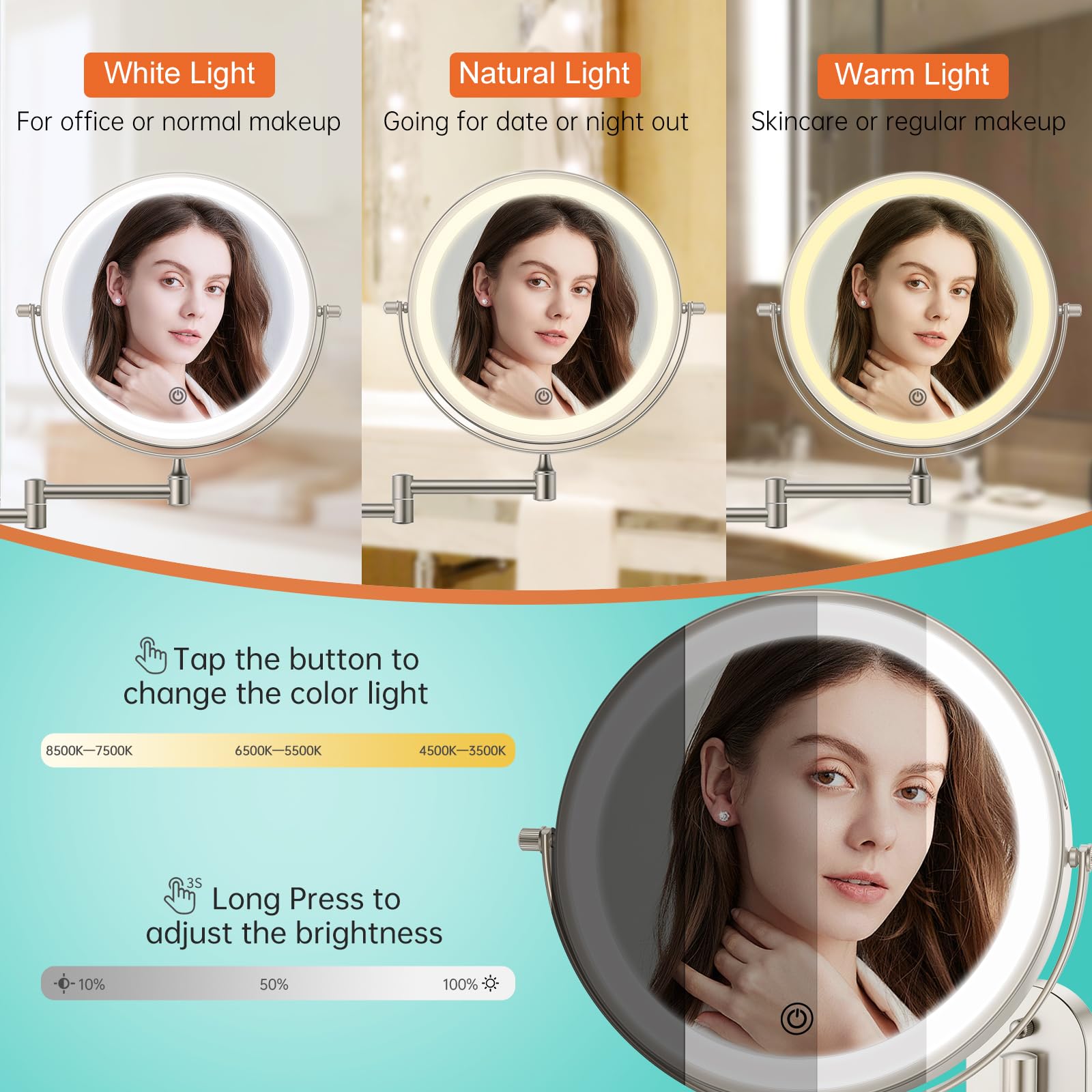Funtouch 30x magnification reveals facial details for accurate liner and lash work
