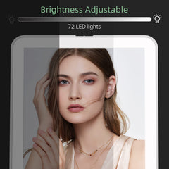 FUNTOUCH mirror with a dimmable touch screen for brightness control.