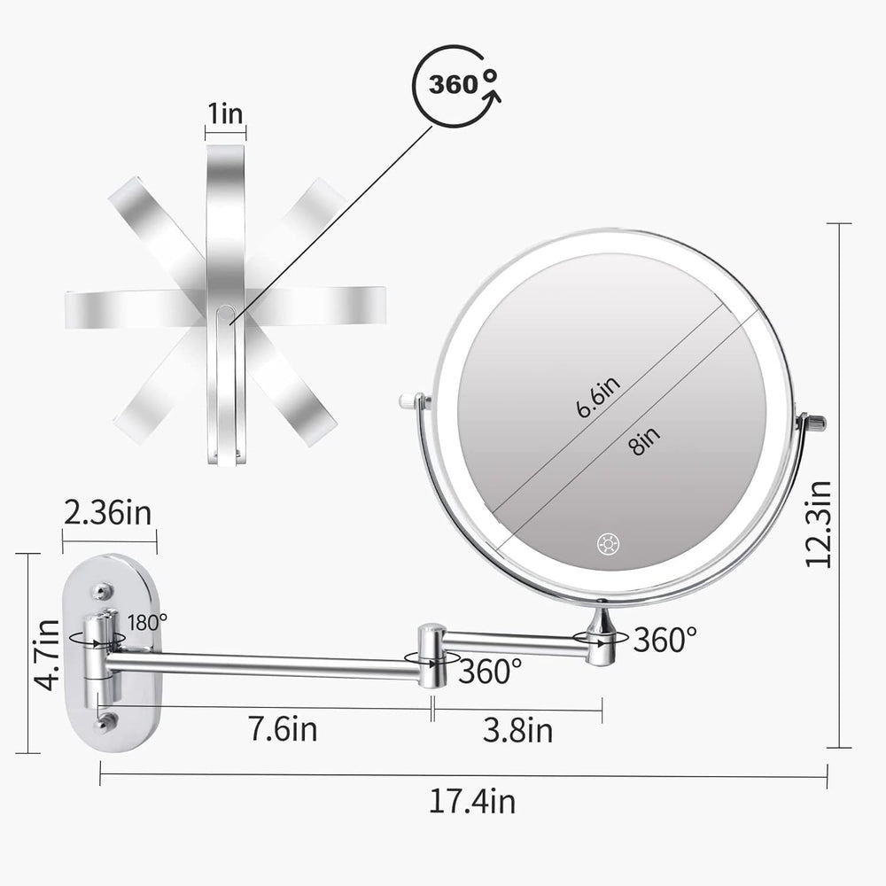 FUNTOUCH durable stainless steel wall mount for bathrooms.