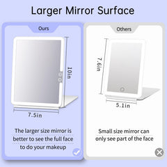 FUNTouch folding lighted travel mirror in compact form