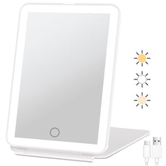 FUNTOUCH rechargeable travel mirror with 72 LEDs for bright on-the-go makeup