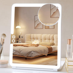FUNTouch travel mirror with LED lights for makeup on the go