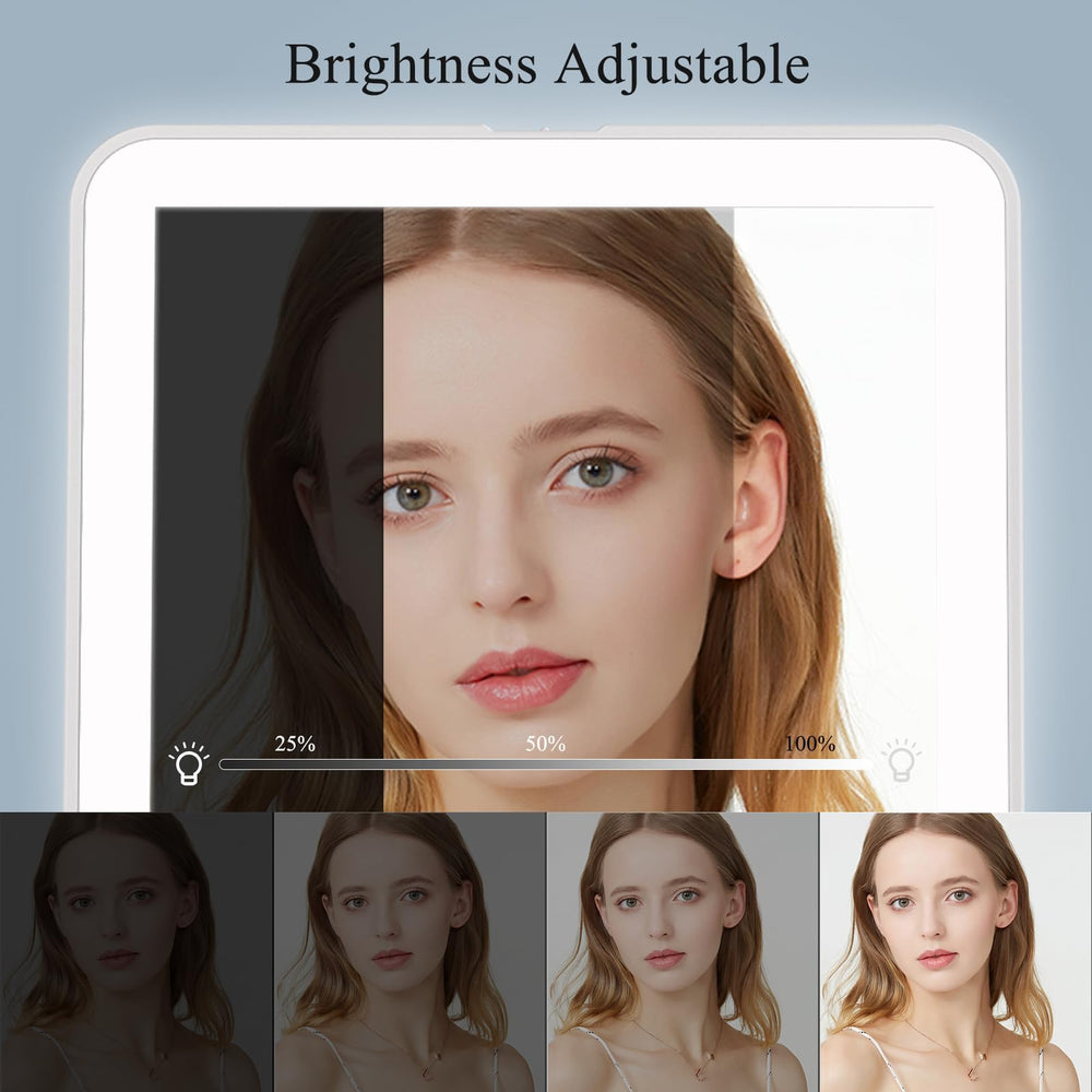 FUNTOUCH USB-rechargeable makeup mirror with 1000mAh battery for convenient travels