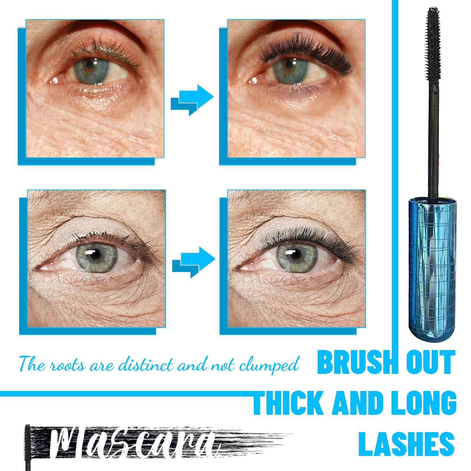 fupah mascara efecto tubo para pestañas definidas