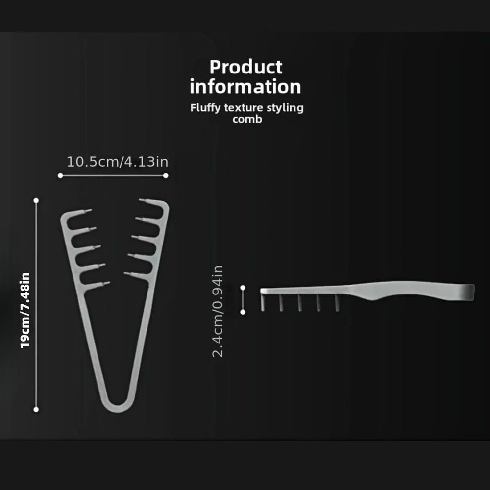 FUPUAII ABS plastic comb image highlighting textured grip for easy styling.