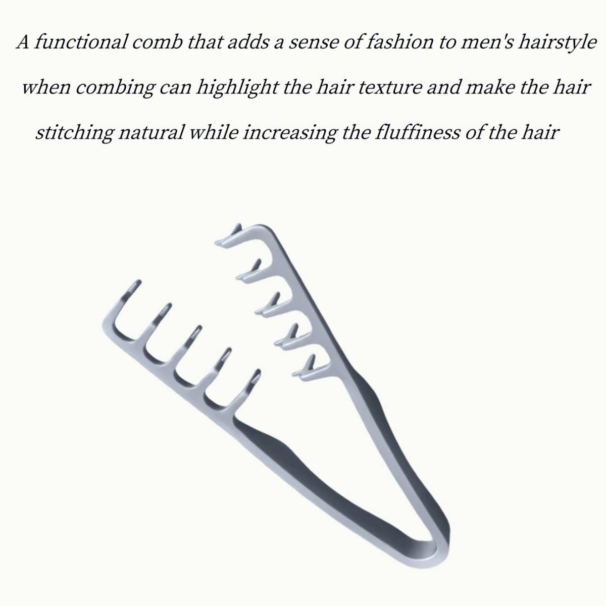 FUPUAII fluffy-texture comb image for managing curly or straight hair.