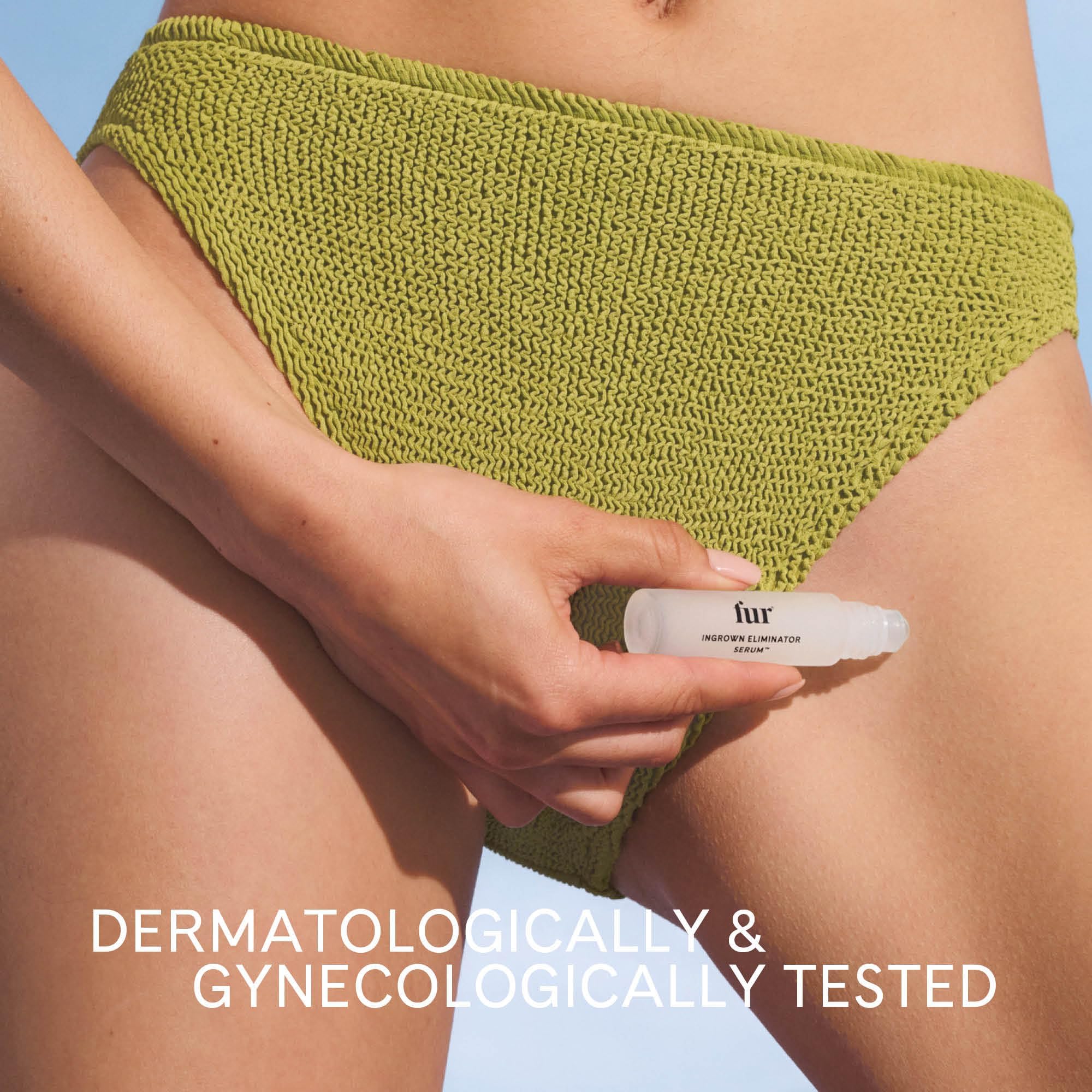 Fur Ingrown Eliminator Serum Rollerball aplicación tras depilación para mayor confort.