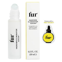 Fur Ingrown Eliminator Serum Rollerball envase de 10 ml, ideal para llevar de viaje.