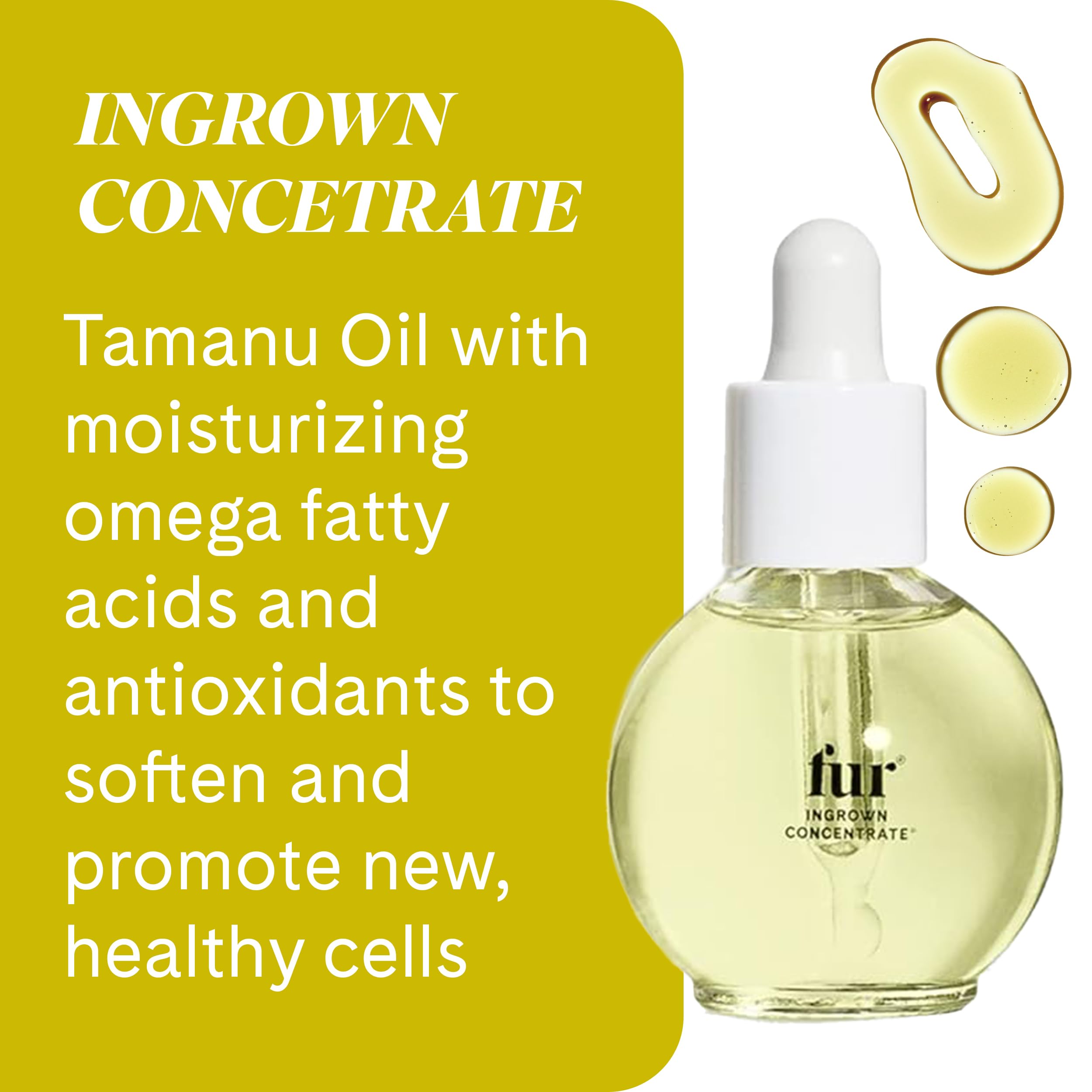 Fur Ingrown Hair Care Duo ingredients image featuring jojoba and grape seed oils