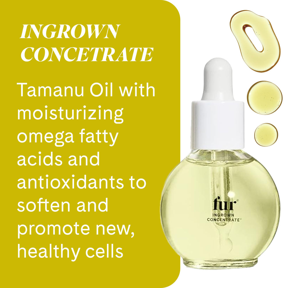 Fur Ingrown Hair Care Duo ingredients image featuring jojoba and grape seed oils