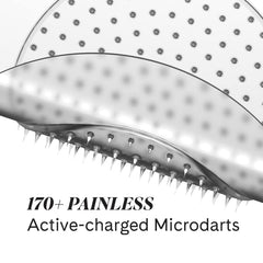 Fur parches Ingrown Microdart aplicado directamente en la piel.