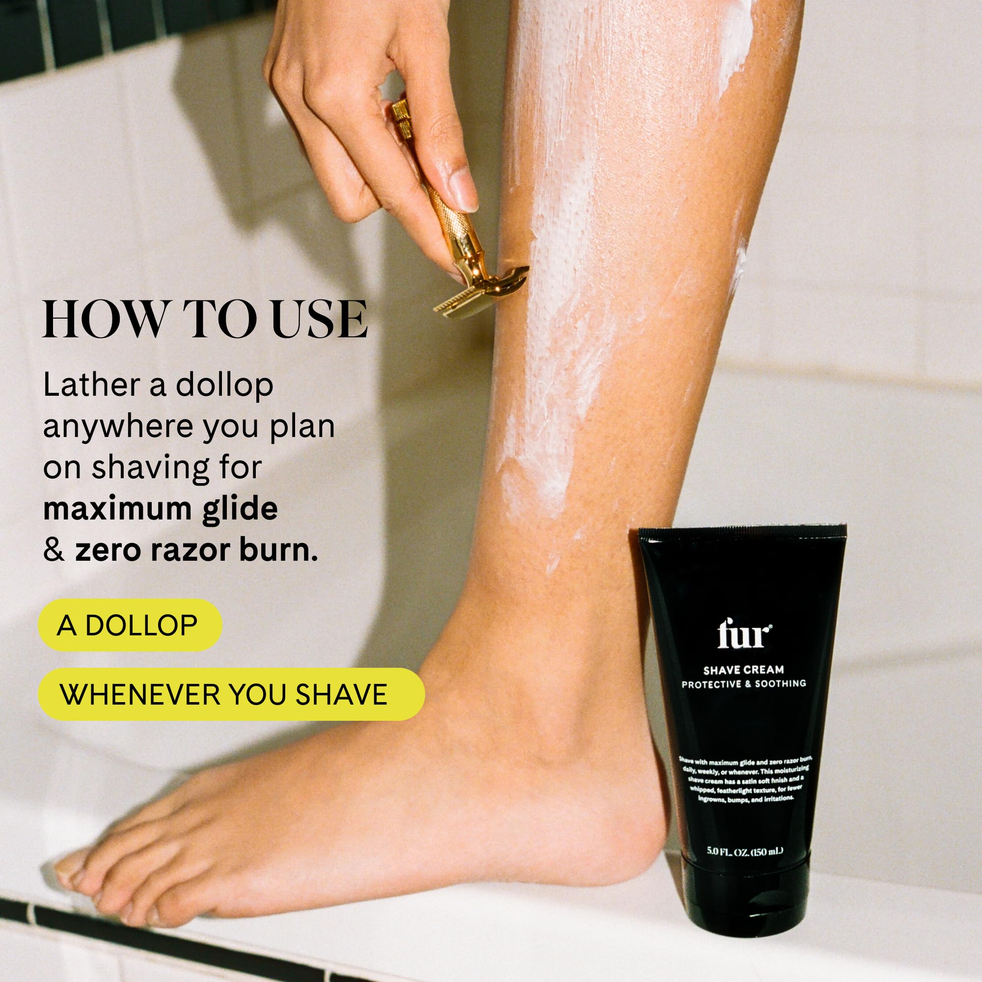 Fur Shave Cream marshmallow root image highlights soothing botanical extract