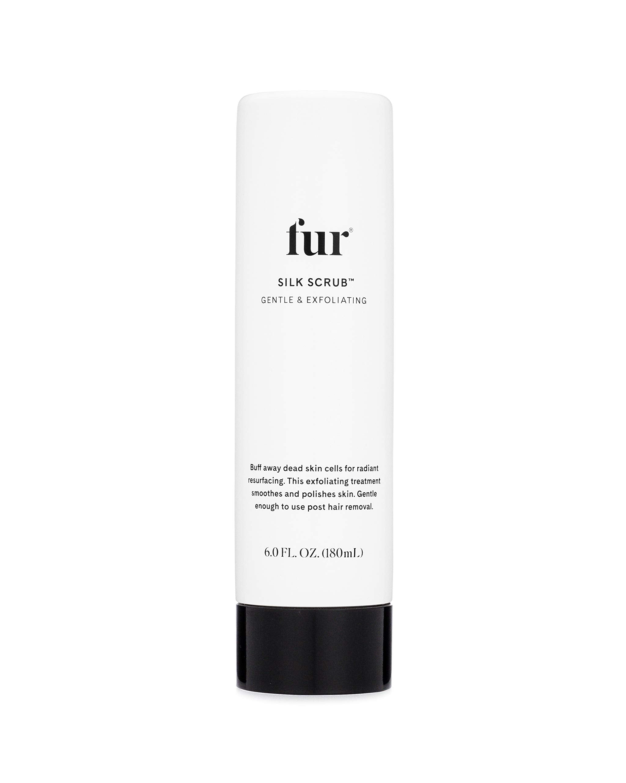 Fur Silk Scrub bottle shows premium exfoliation for smoother skin.