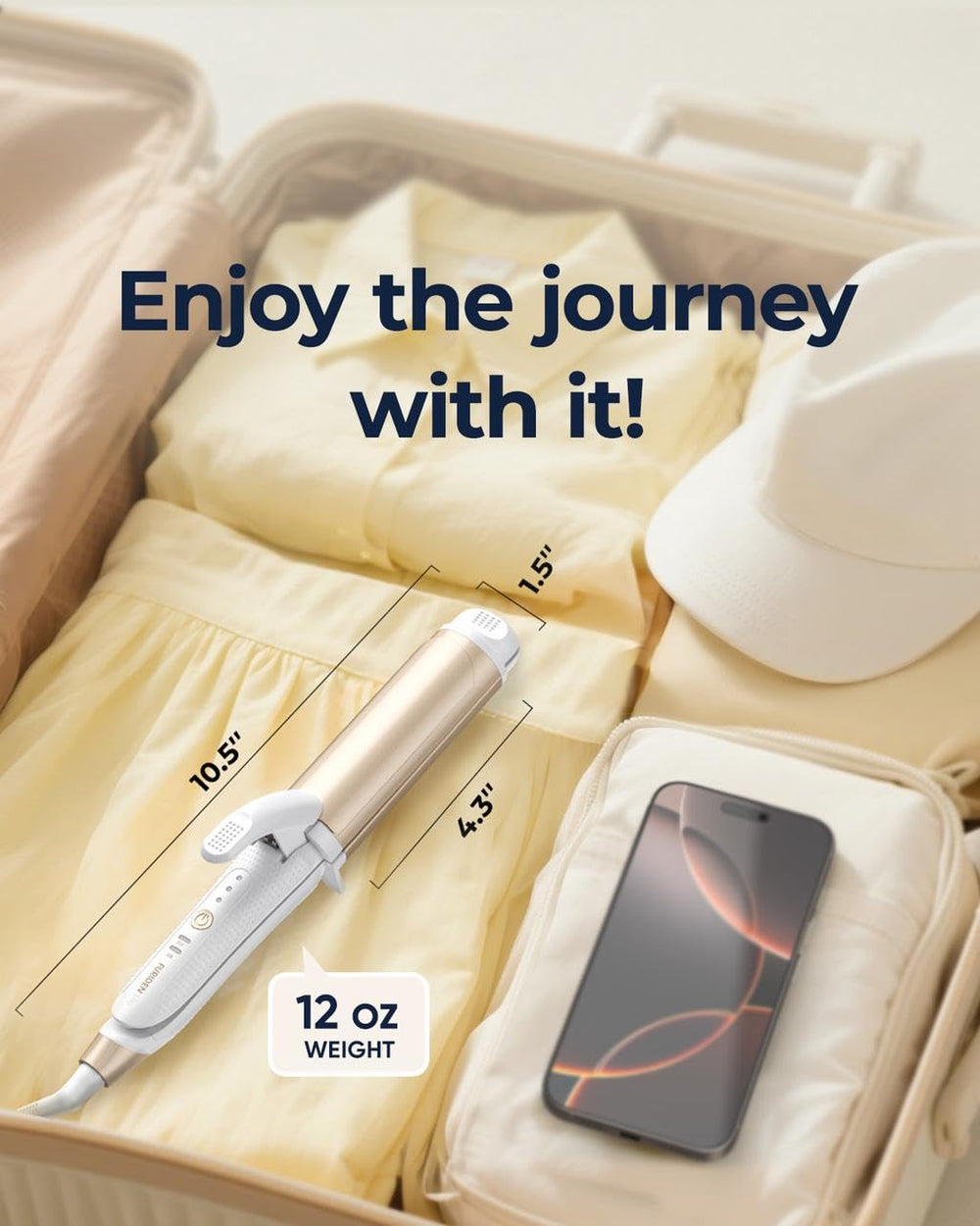 FURIDEN Lite dual-voltage versatility enabling quick frizz control and curling.