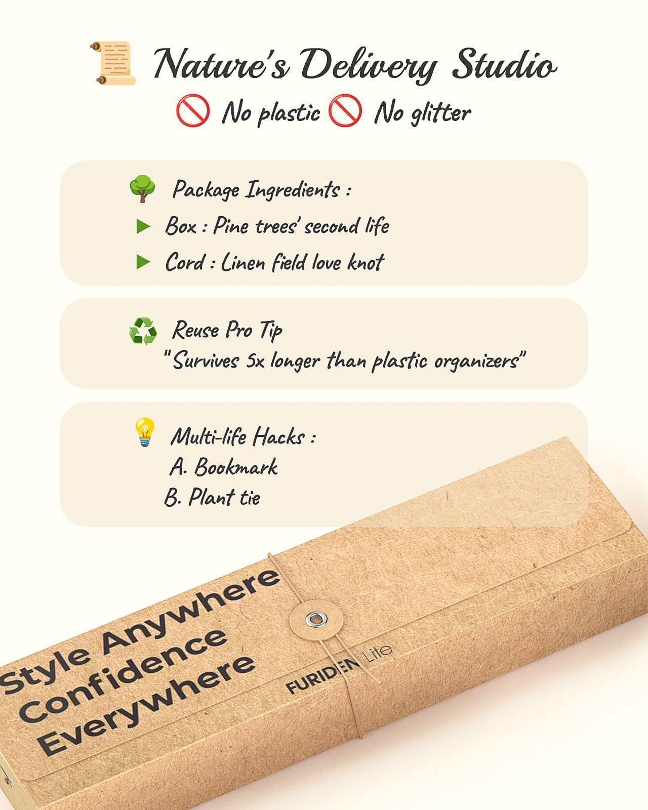 FURIDEN Lite gift-ready packaging inviting gifting for styling enthusiasts.