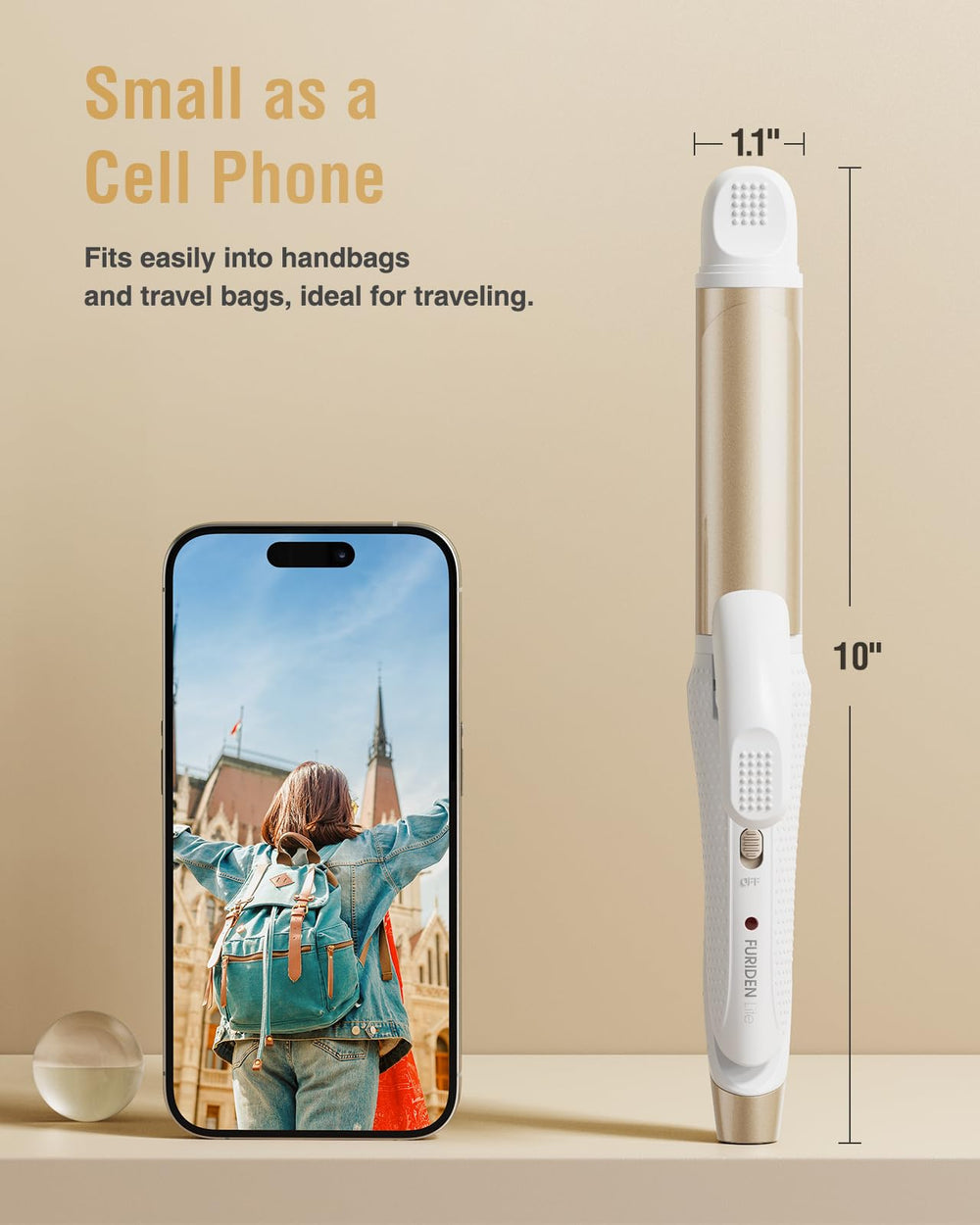 FURIDEN LITE dual voltage curling iron suitable for international trips