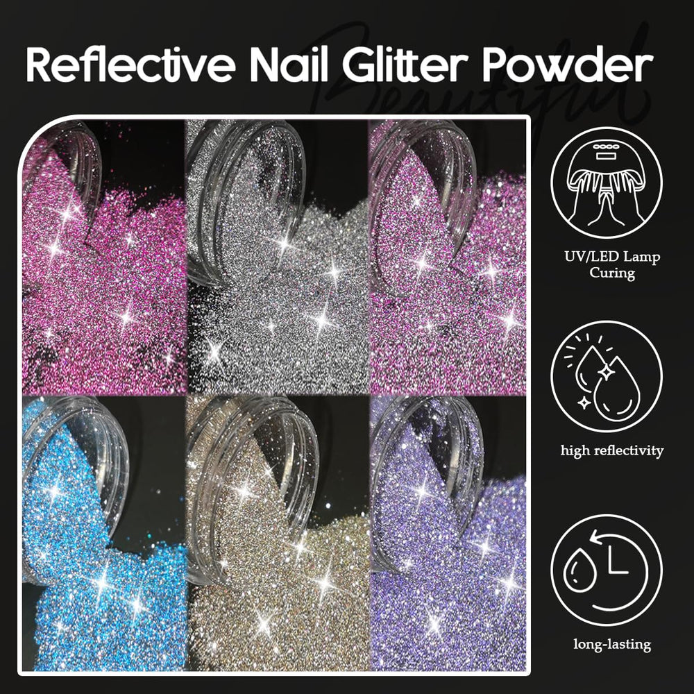 Furtherpretty champagne glitter powder adds elegant shimmer to nails
