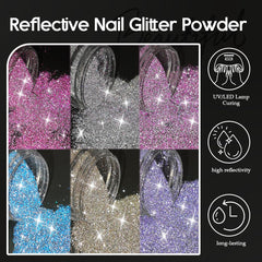 Furtherpretty champagne glitter powder adds elegant shimmer to nails