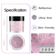 Furtherpretty purple glitter powder creates rich, eye-catching color on nails