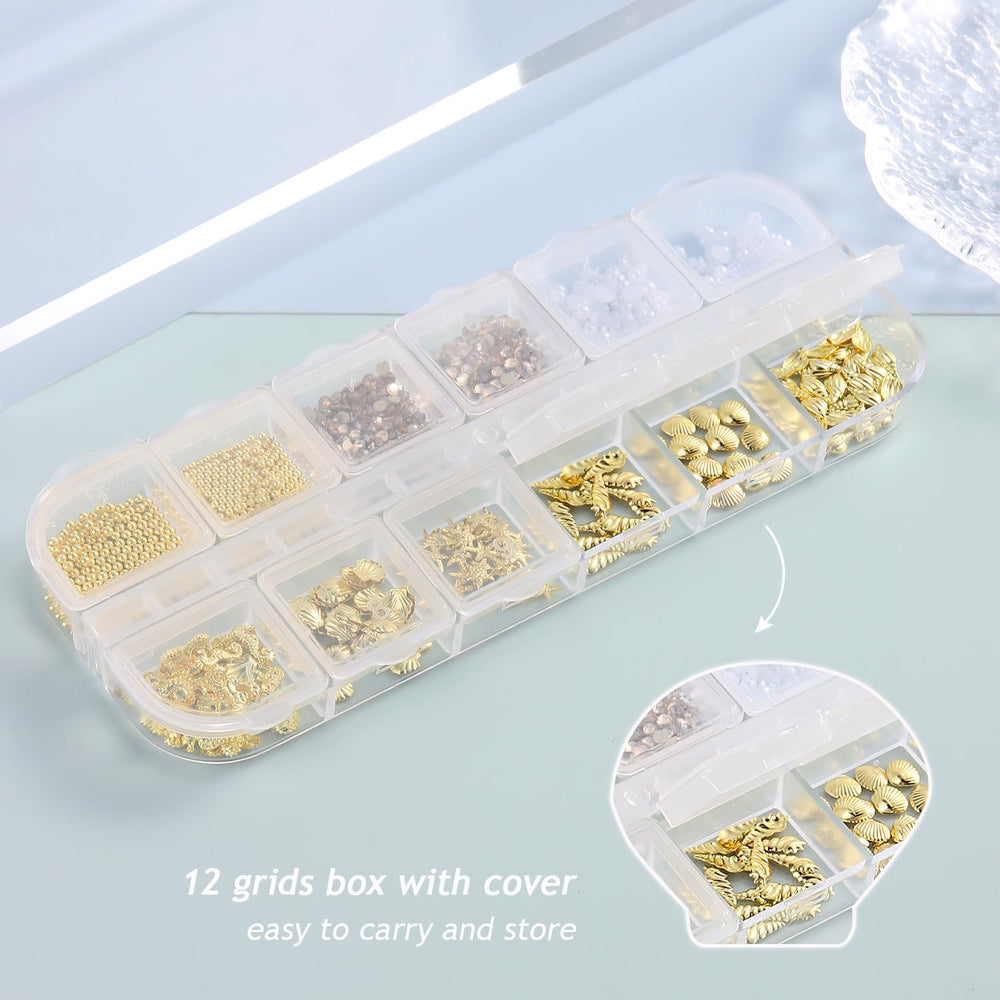 furtherpretty concha decorativa para uñas, acabado resistente para uso diario