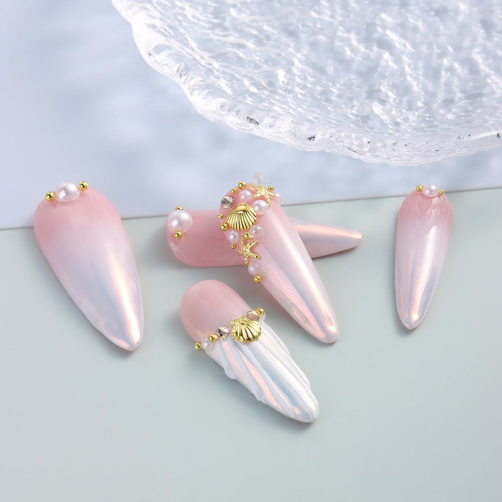 furtherpretty perlas blancas para uñas, toque elegante y sofisticado