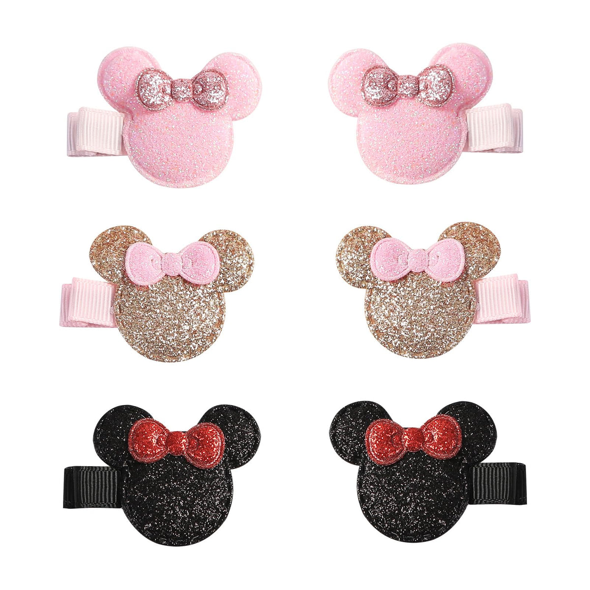 Furutonhe pink glitter mouse ears pair on a baby look for daily wear