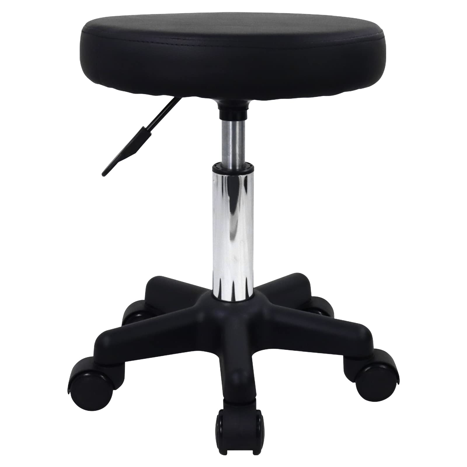 FURWOO round rolling stool with cushioned seat for spa and salon comfort