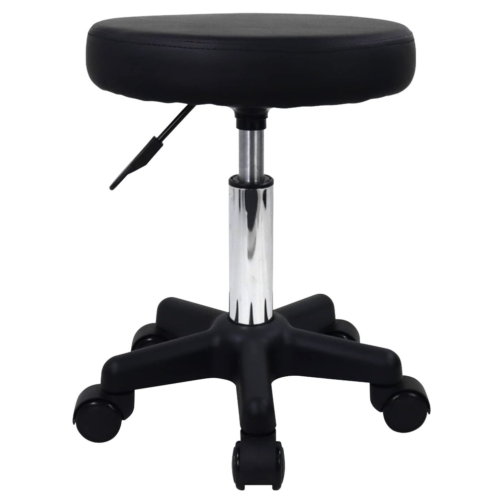 FURWOO round rolling stool with cushioned seat for spa and salon comfort