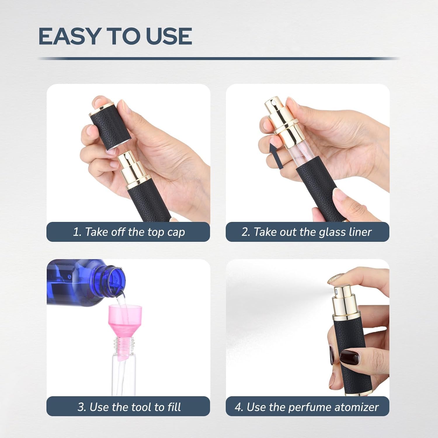 Fusupak glass inner bottle visible through a durable aluminum exterior.