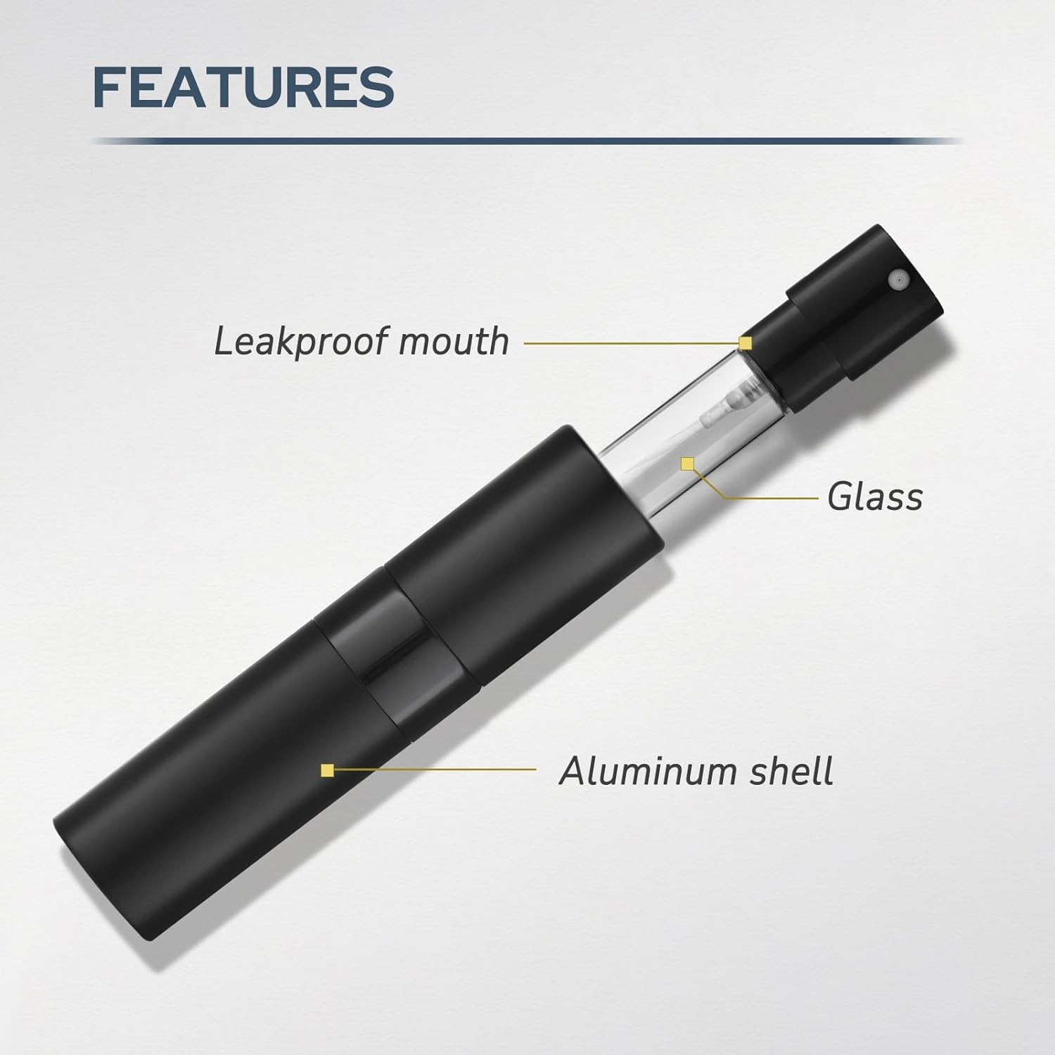 Fusupak leak-proof cap protects fragrance during travel.