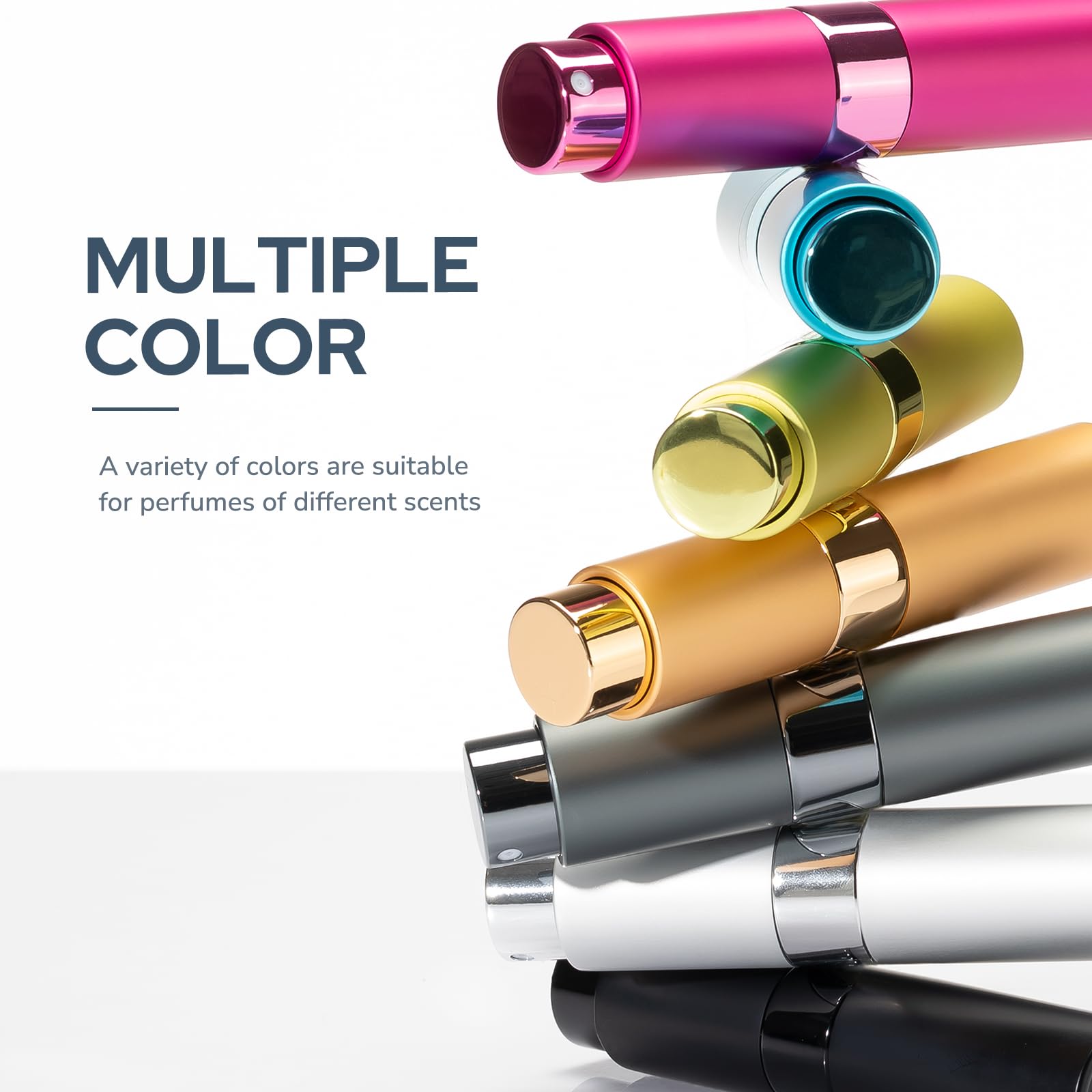 Fusupak twist-up lipstick-style design delivers precise mist.