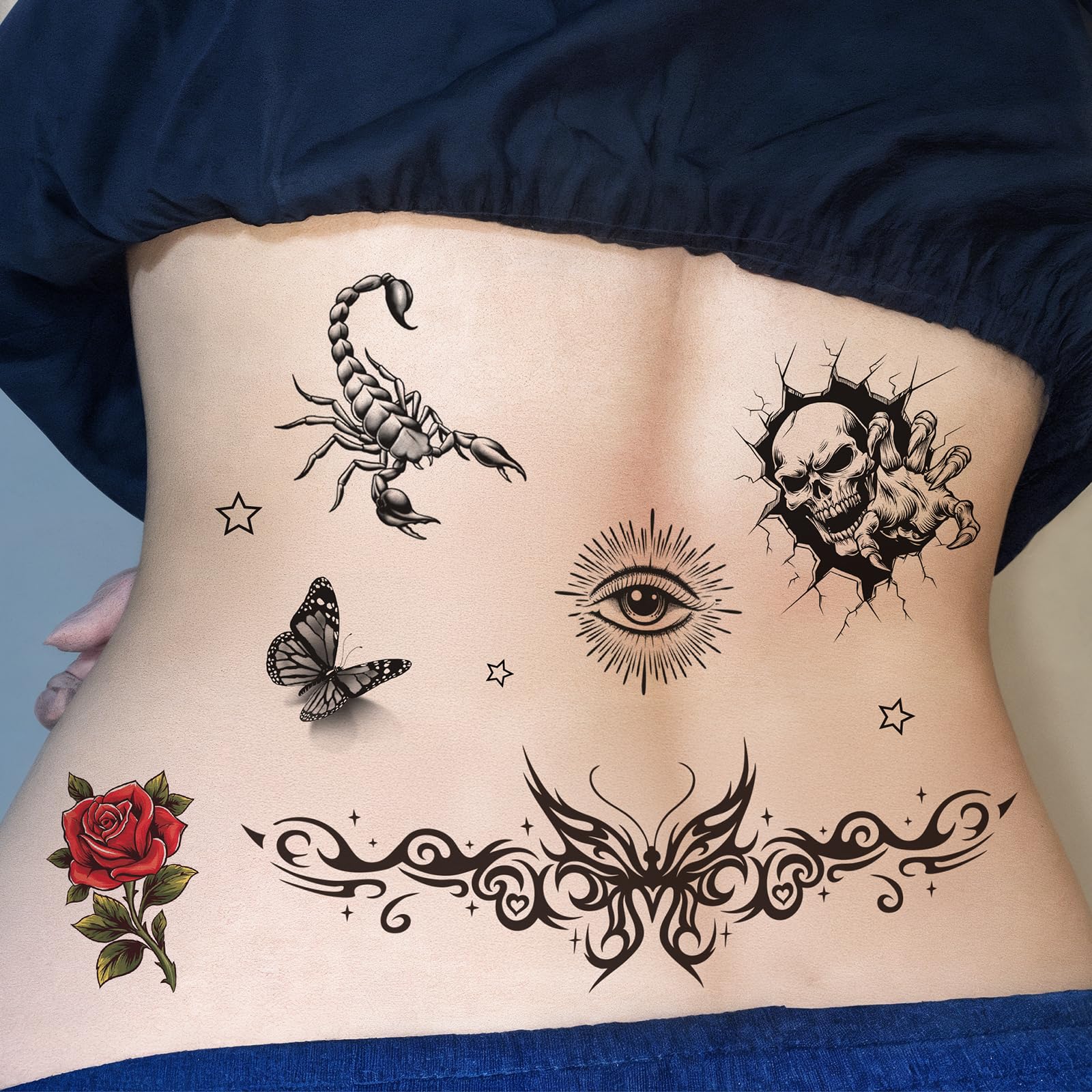 FUUNTATO no-ragrets-tatuaje-temporal, mensaje contundente para fiestas temáticas.