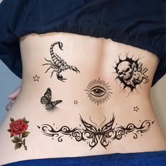 FUUNTATO no-ragrets-tatuaje-temporal, mensaje contundente para fiestas temáticas.