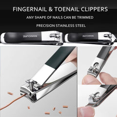 Fuwddy nail file and cuticle pusher in action for smooth nails.