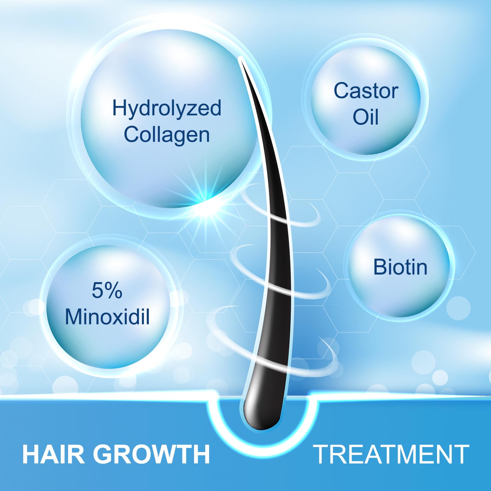 Applying FUZYAT Minoxidil spray on dry scalp for targeted coverage