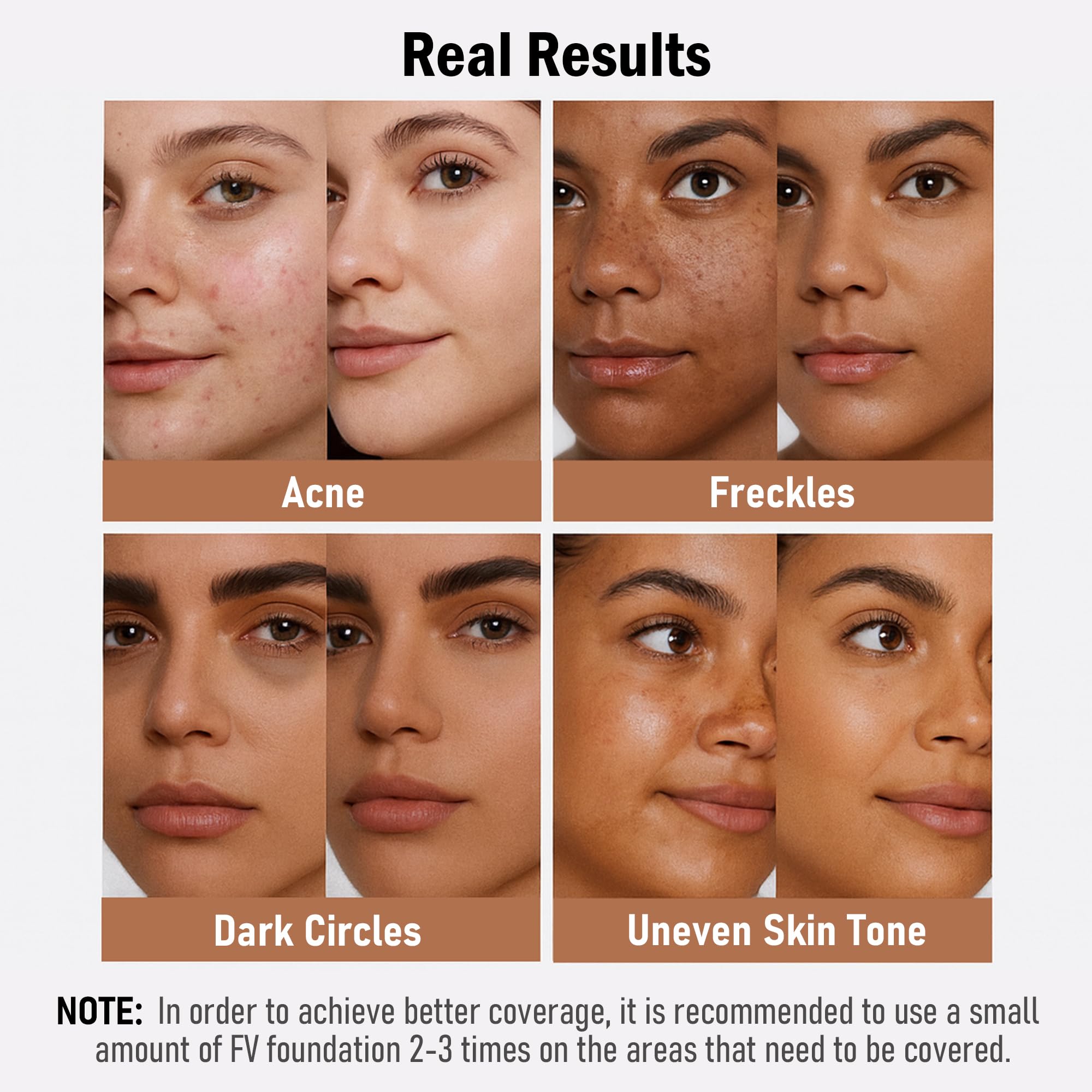 FV cobertura media apilable para ocultar imperfecciones con naturalidad.