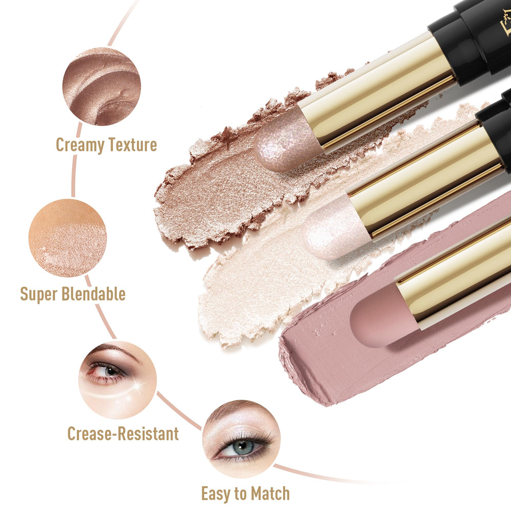 FV Eyeshadow Stick Duo long-wear formula withstands daily activity.