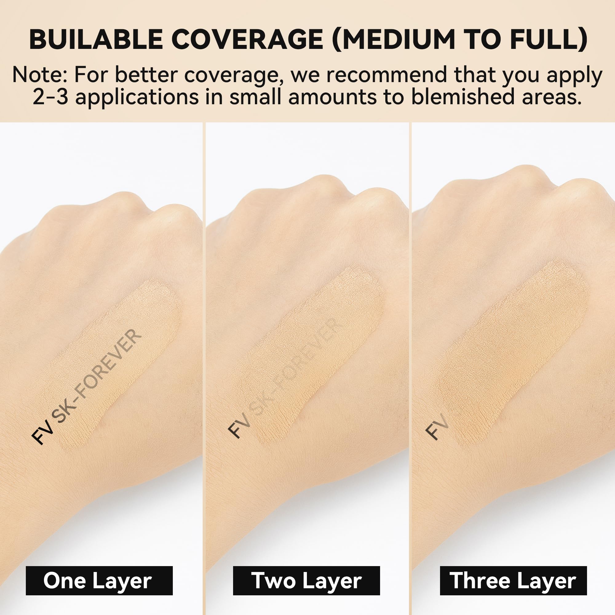FV Matte Foundation seamless application using sponge for flawless finish.
