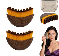 Fvaql dry brushing face brush front view with soft bristles for gentle contouring