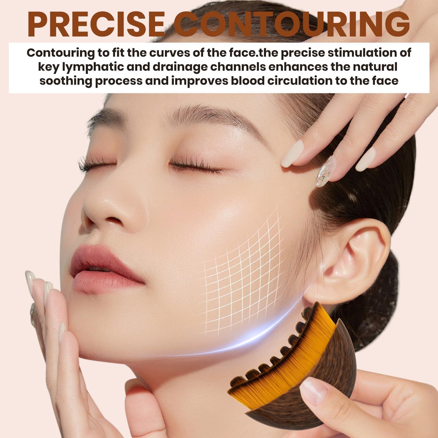 Fvaql ergonomic handle design demonstrating precise fit on skin