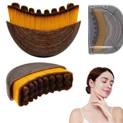 Fvaql lymphatic contour face brush close-up showing precise contouring for gentle drainage