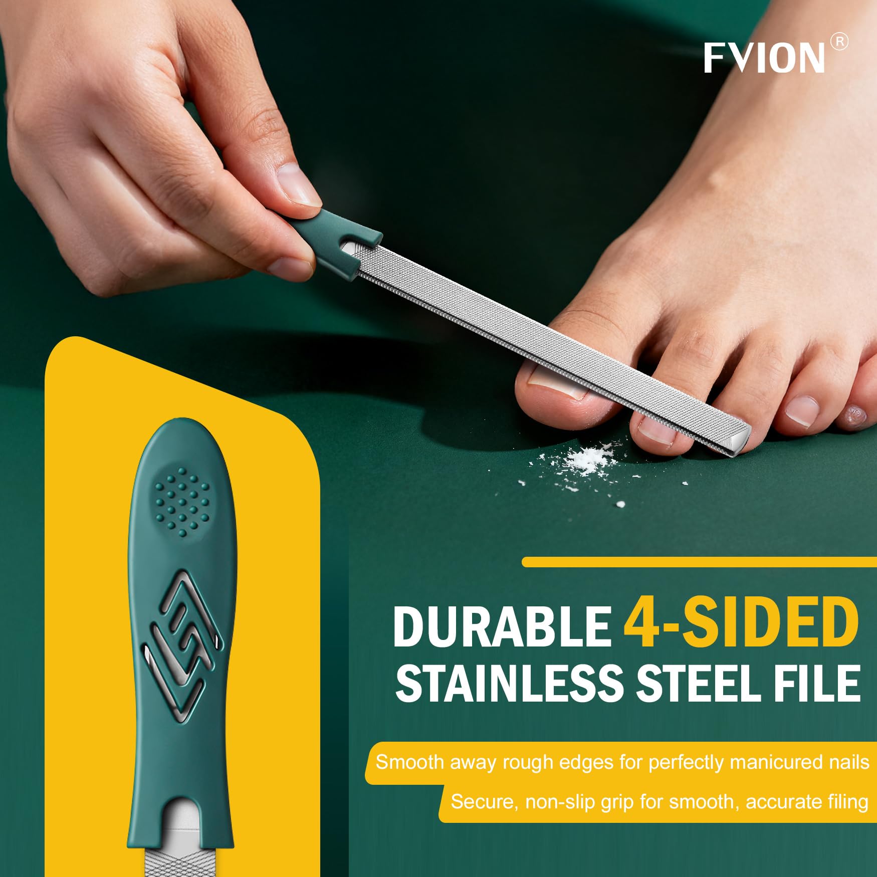 FVION curved-tip lifter with ergonomic handle for gentle lifting