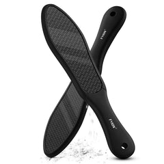 FVION double-sided nano glass foot file front view for precise callus removal.
