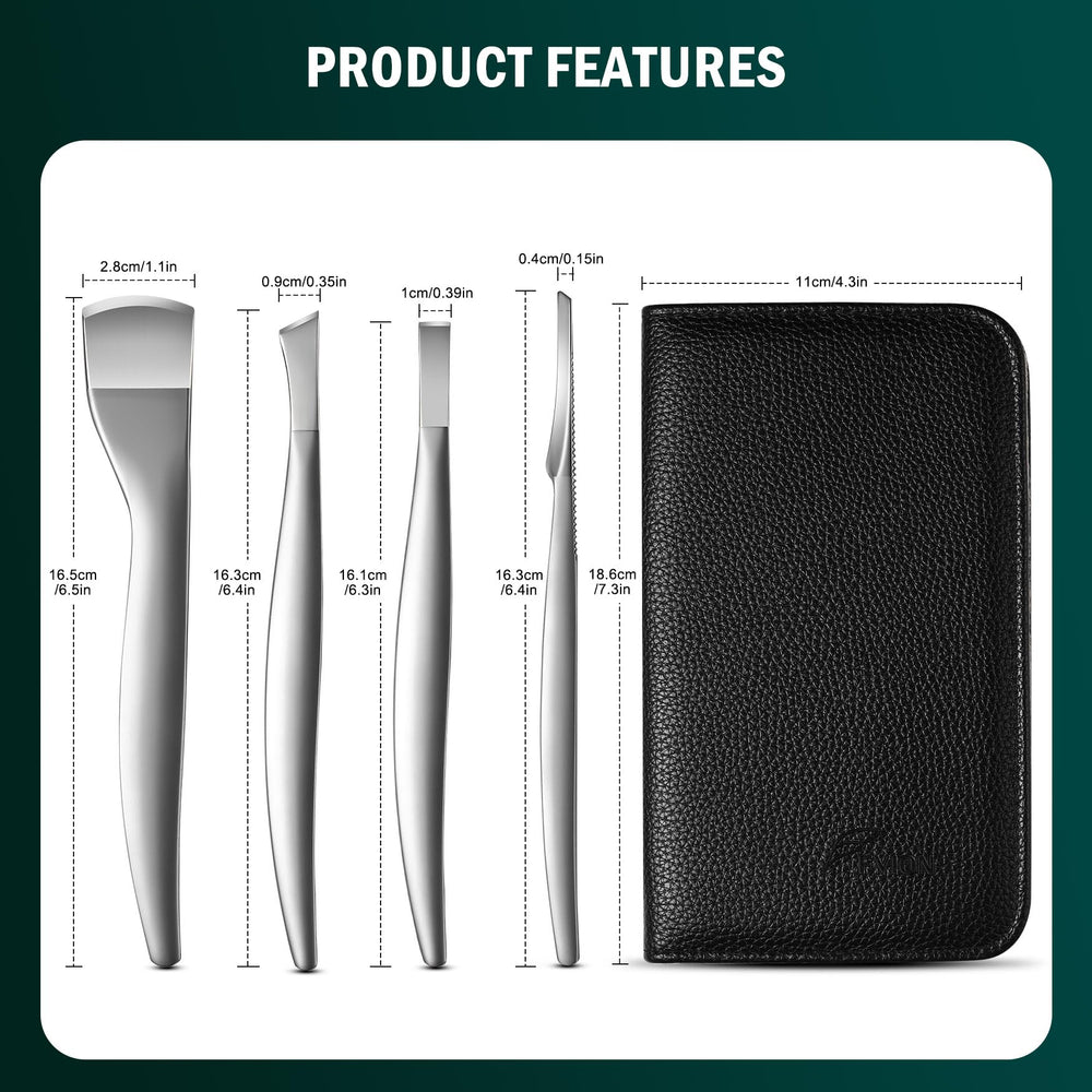 FVION packaged pedicure kit in silver ready for use