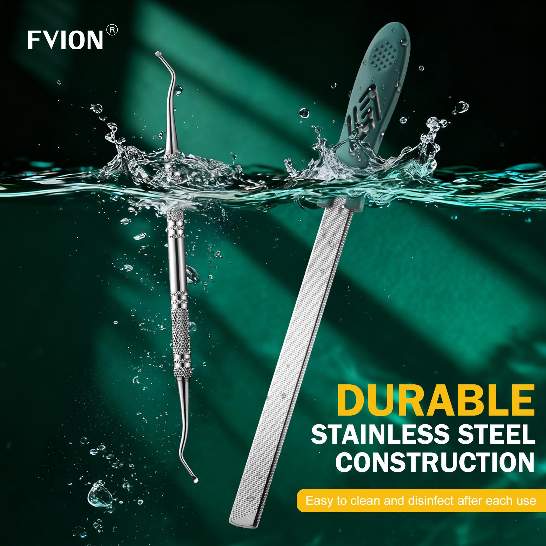 FVION portable nail-care kit fits gym bag or travel