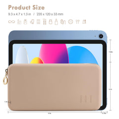 FVION travel pouch with zipper protects brushes during commutes.