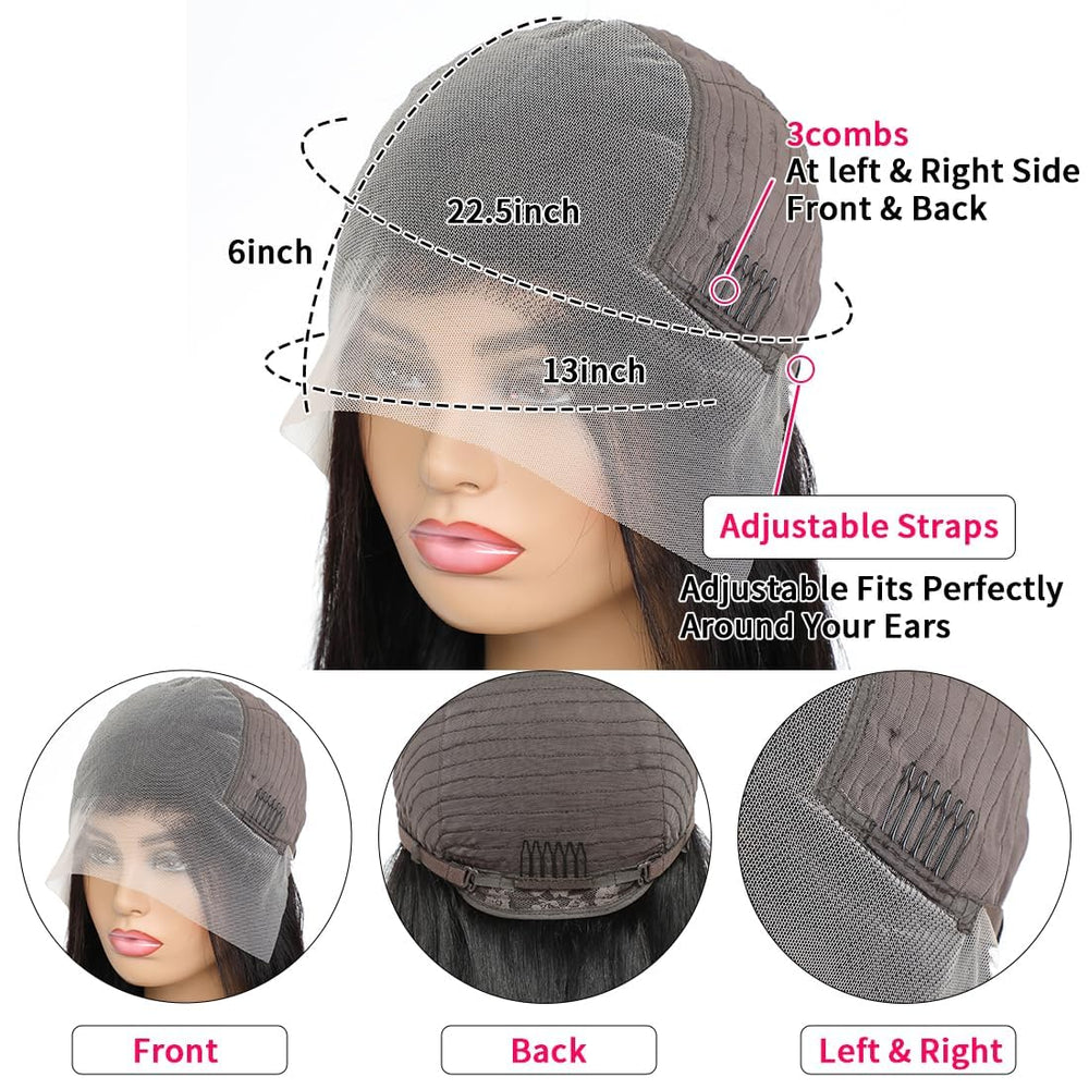 Fvocani HD transparent lace for invisible hairline and breathable wear.
