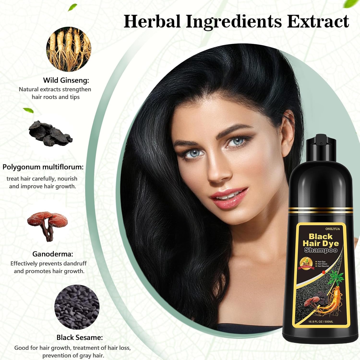 Fvquhvo Instant Black Hair Shampoo after-use hair looks shiny and healthy.