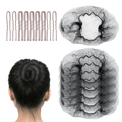 FVOLREM redes negras de 20 pulgadas para fijación discreta del cabello.